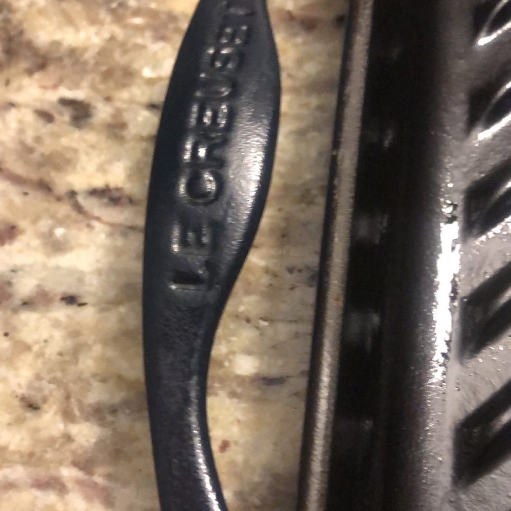 Lecreuset blue grill pan